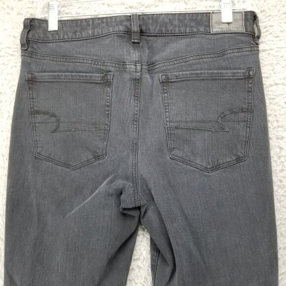 American Eagle Outfitters Jeans Womens 8 Black Hi-Rise Jegging Stretch Denim - Picture 8 of 12